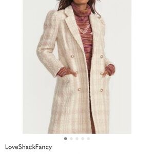 LoveShackFancy Cream Trench Coat
